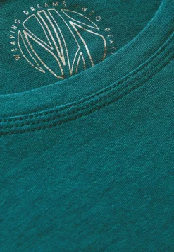 Shirt met knoop in de zoom