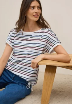 Shirt met koord en strepen
