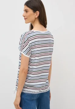 Shirt met koord en strepen