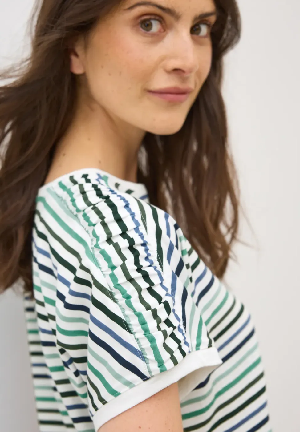 Shirt met koord en strepen