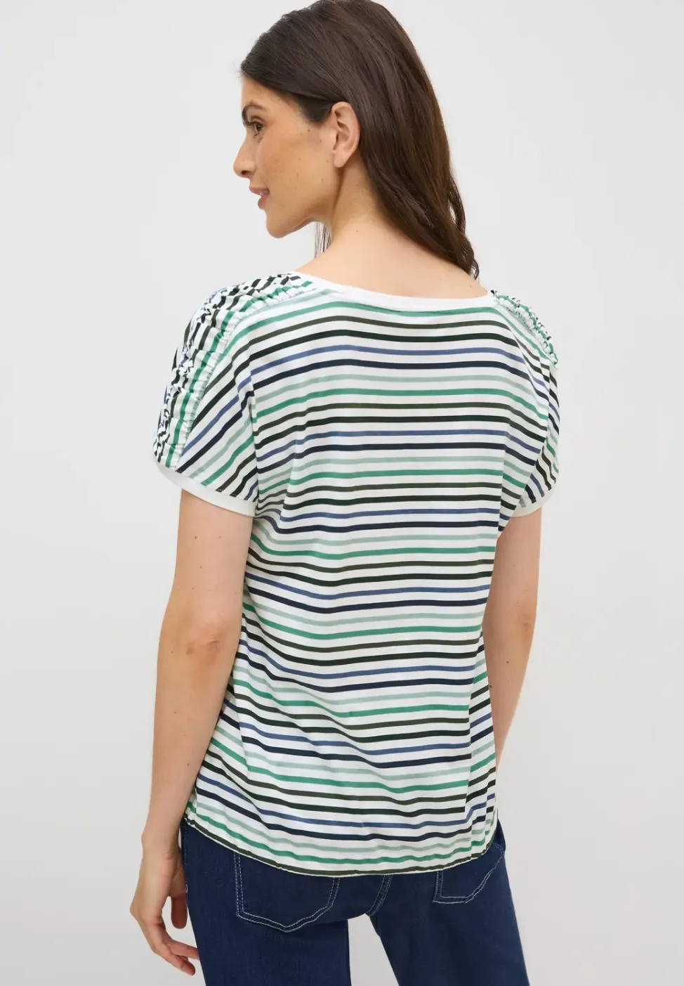 Shirt met koord en strepen