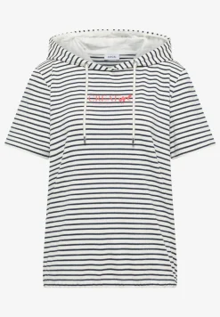 Shirt met korte mouwen, capuchon en glitter