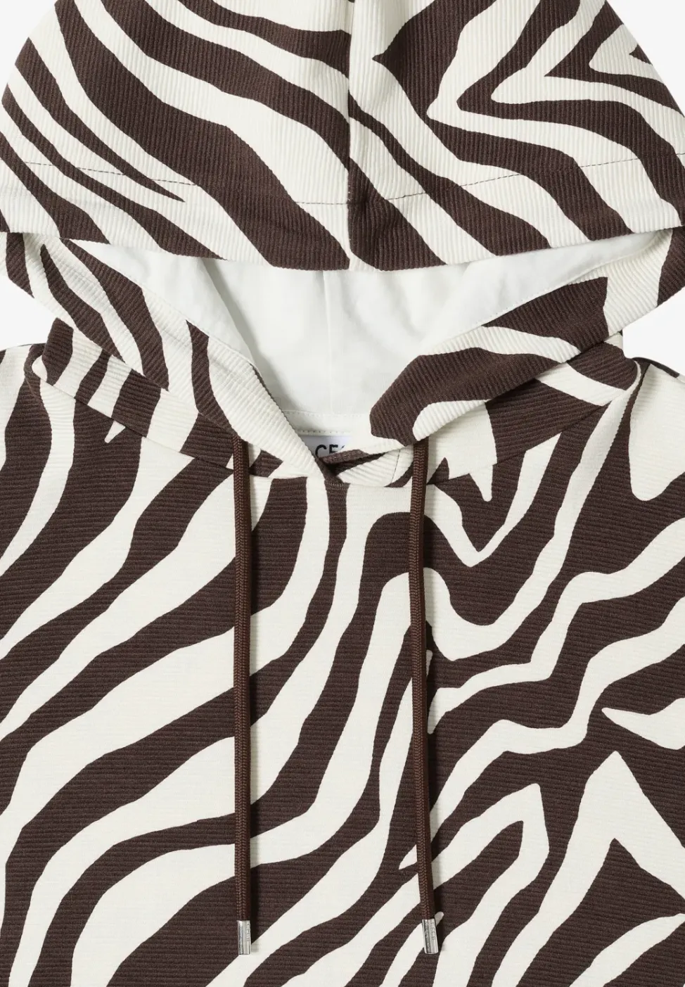 Shirt met korte mouwen, capuchon en structuur
