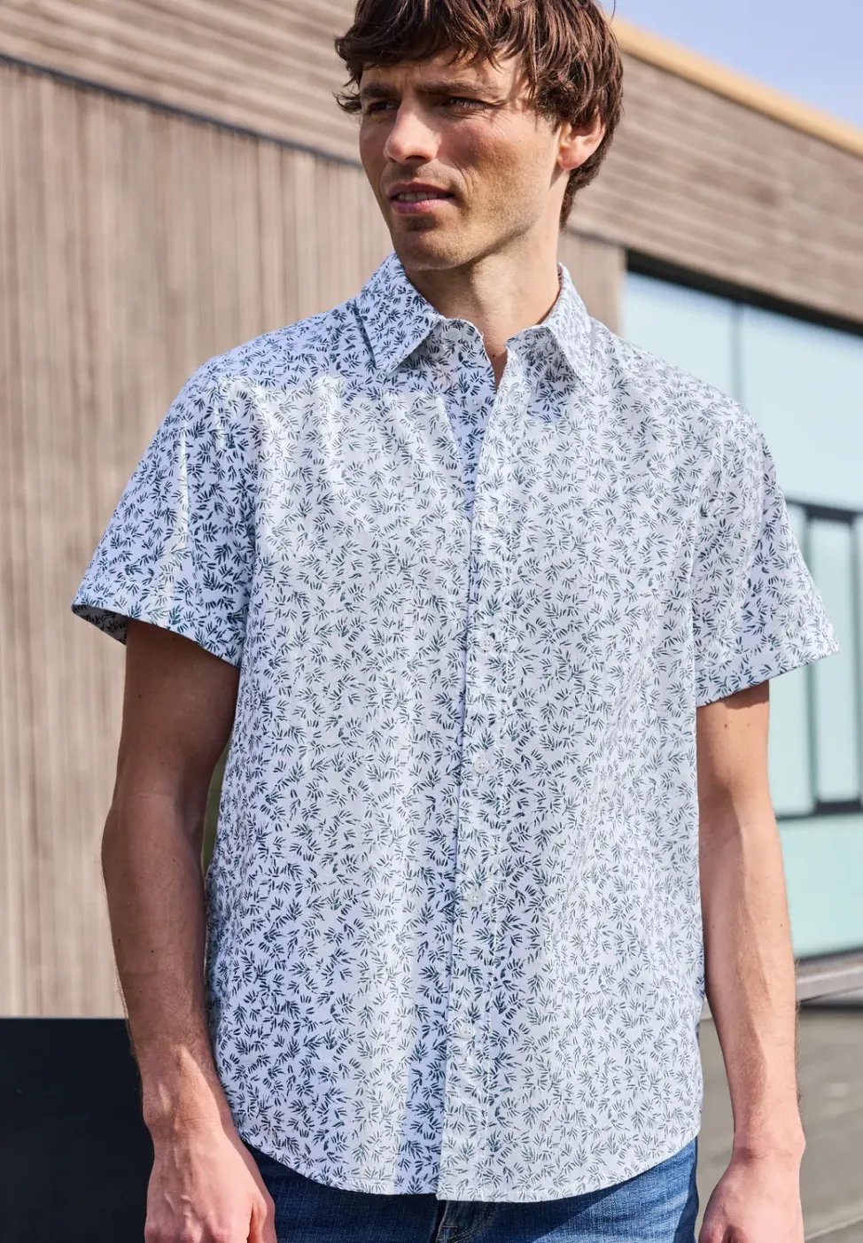 Shirt met korte mouwen en all-over print