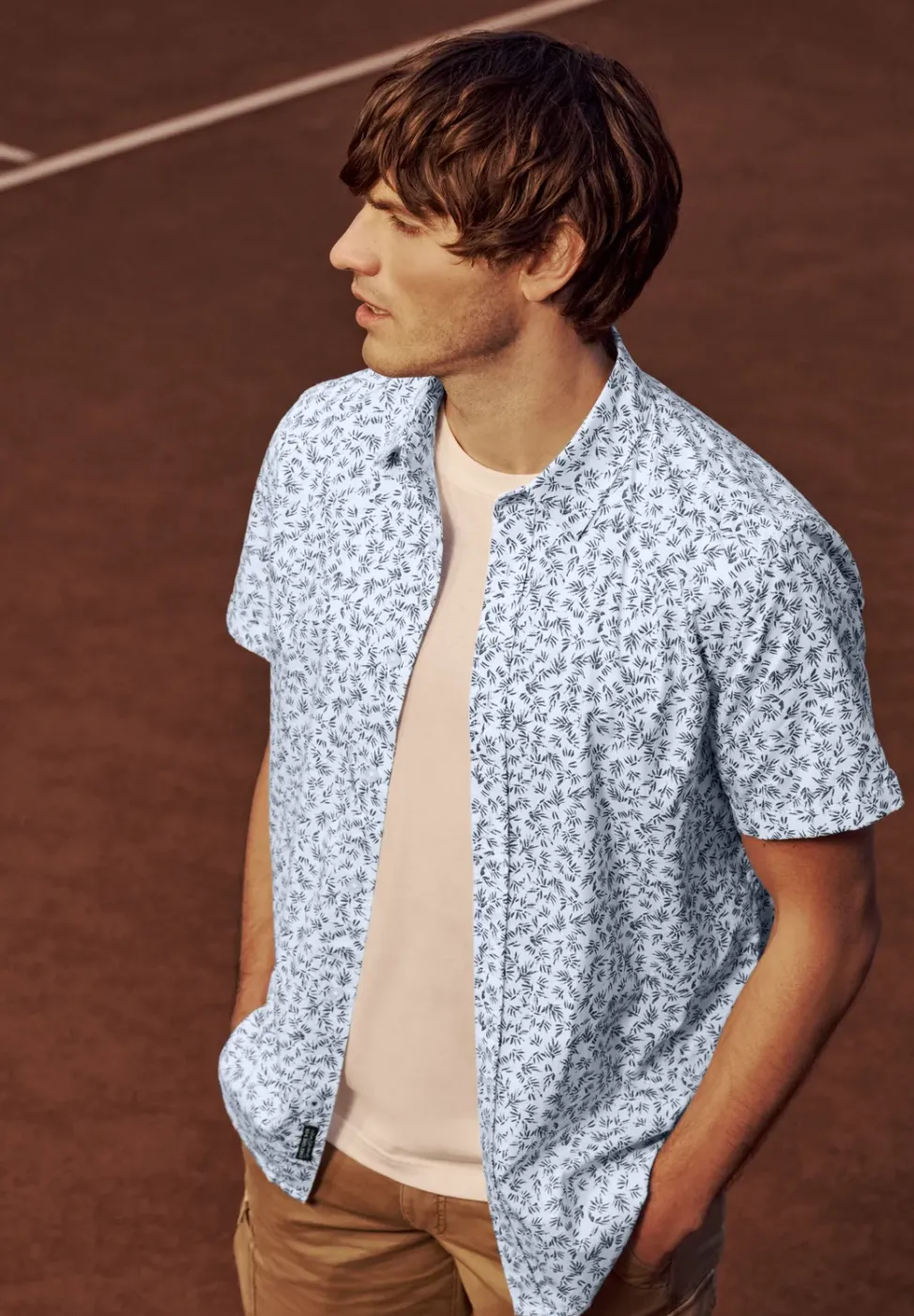 Shirt met korte mouwen en all-over print