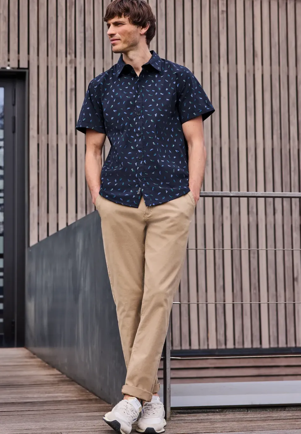 Shirt met korte mouwen en all-over print
