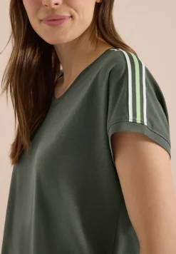 Shirt met korte mouwen en banddetail