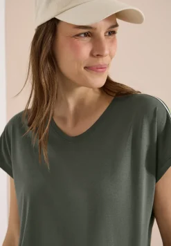 Shirt met korte mouwen en banddetail