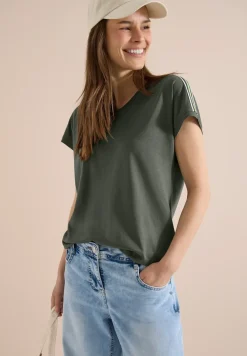 Shirt met korte mouwen en banddetail