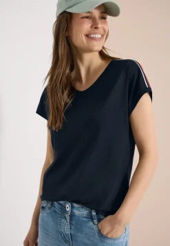 Shirt met korte mouwen en banddetail