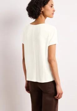 Shirt met korte mouwen en boothals