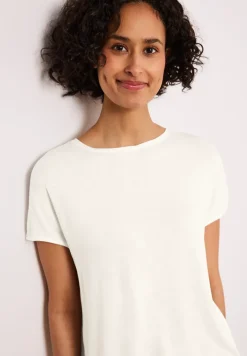 Shirt met korte mouwen en boothals