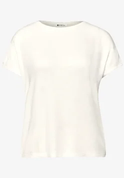 Shirt met korte mouwen en boothals
