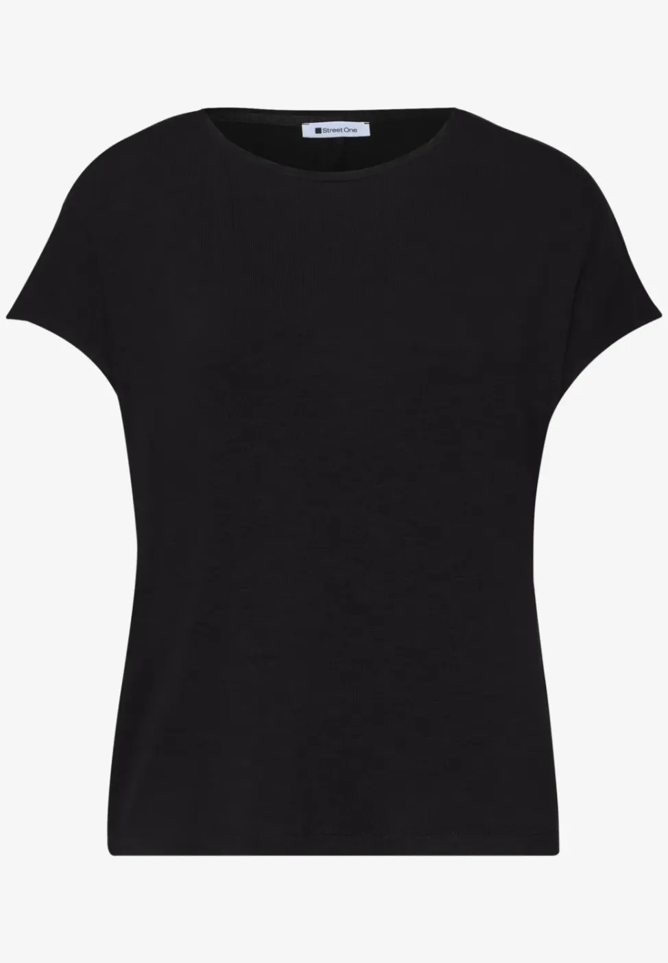 Shirt met korte mouwen en boothals