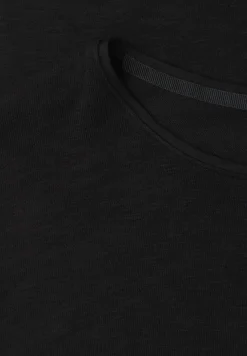 Shirt met korte mouwen en boothals