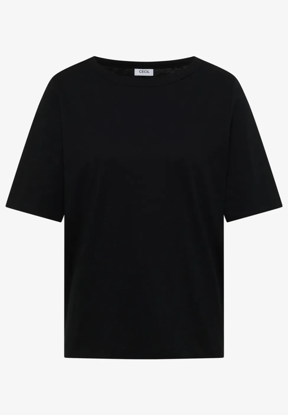 Shirt met korte mouwen en boothals