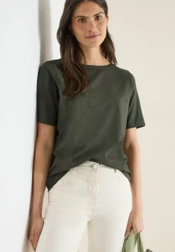 Shirt met korte mouwen en boothals
