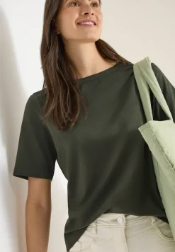 Shirt met korte mouwen en boothals
