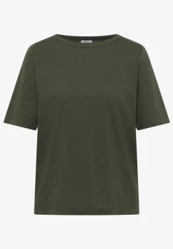 Shirt met korte mouwen en boothals