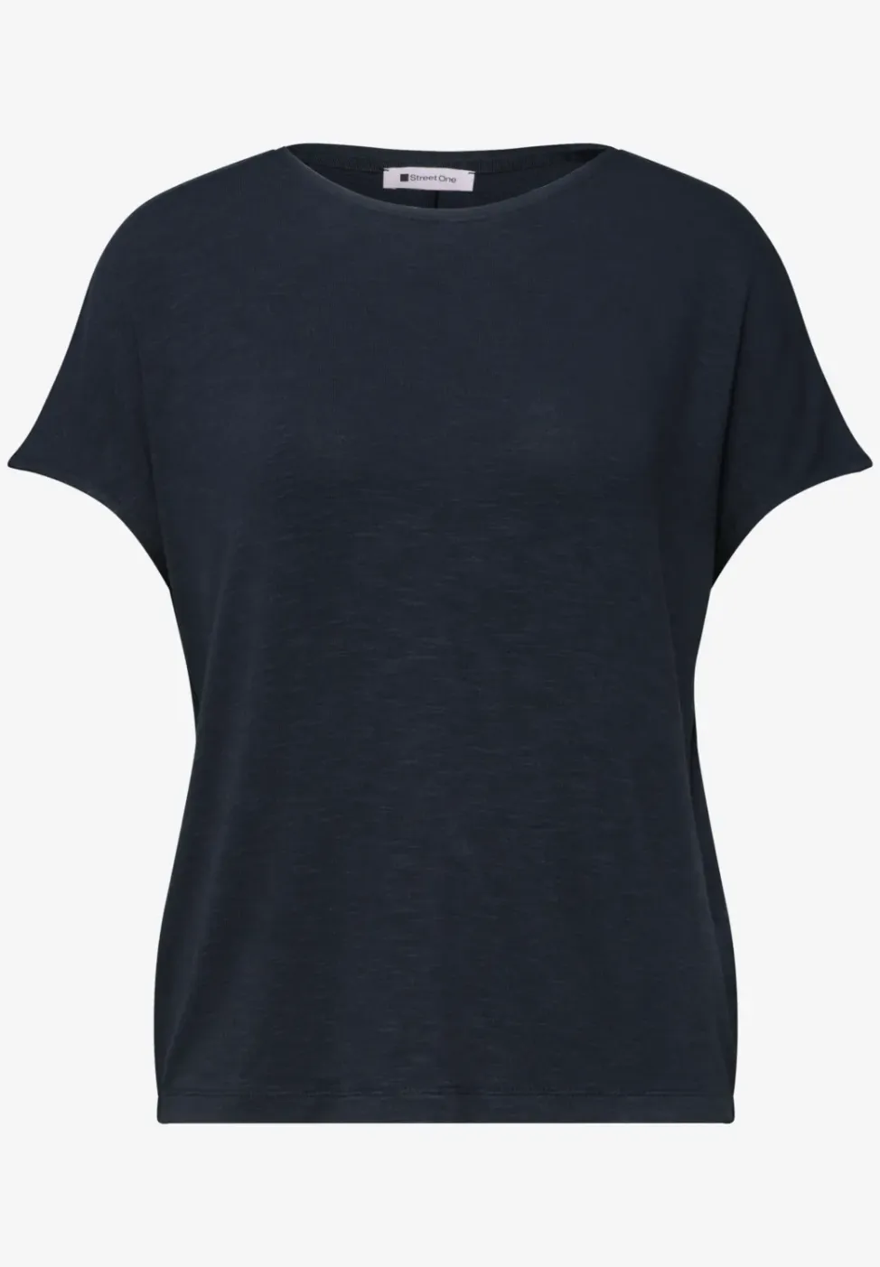Shirt met korte mouwen en boothals