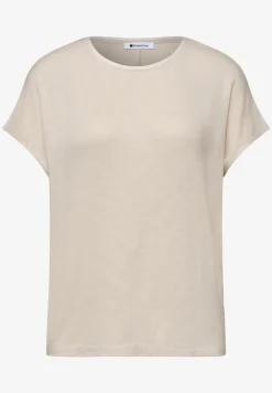 Shirt met korte mouwen en boothals