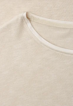 Shirt met korte mouwen en boothals