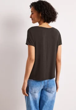 Shirt met korte mouwen en boothals