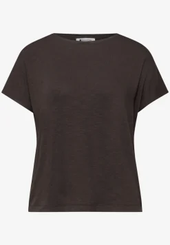 Shirt met korte mouwen en boothals