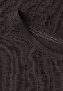 Shirt met korte mouwen en boothals