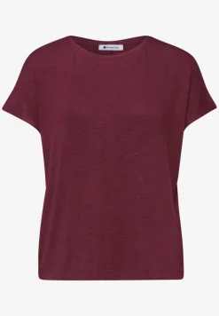 Shirt met korte mouwen en boothals