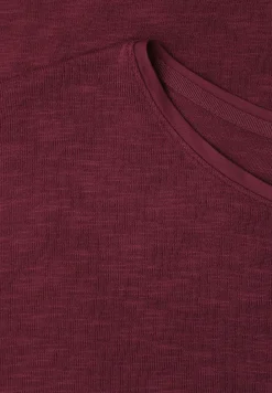 Shirt met korte mouwen en boothals