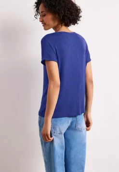 Shirt met korte mouwen en boothals