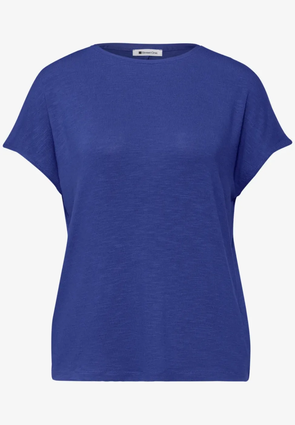 Shirt met korte mouwen en boothals