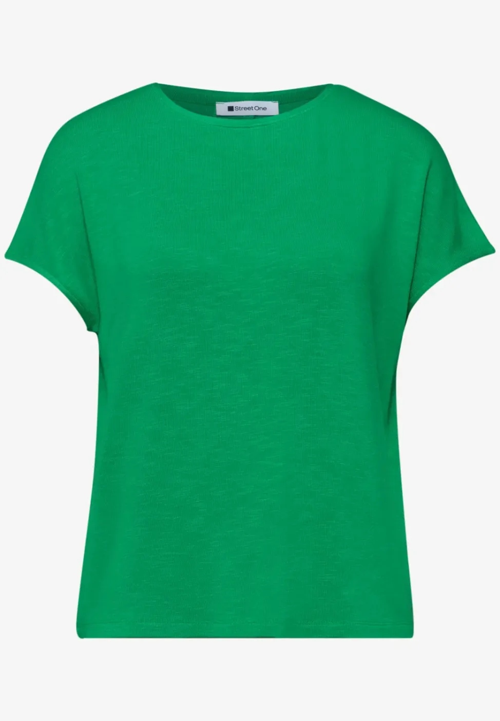 Shirt met korte mouwen en boothals
