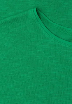 Shirt met korte mouwen en boothals