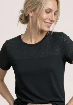 Shirt met korte mouwen en burnout details