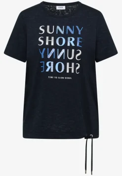 Shirt met korte mouwen en burn-out look