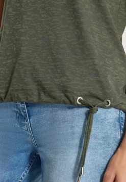 Shirt met korte mouwen en burn-out look