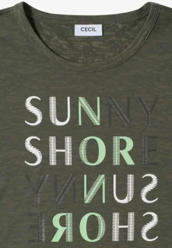 Shirt met korte mouwen en burn-out look