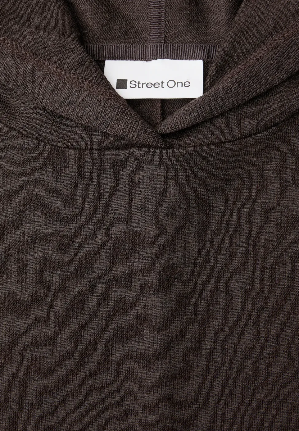 Shirt met korte mouwen en capuchon met trekkoord