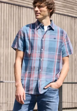 Shirt met korte mouwen en geruit patroon