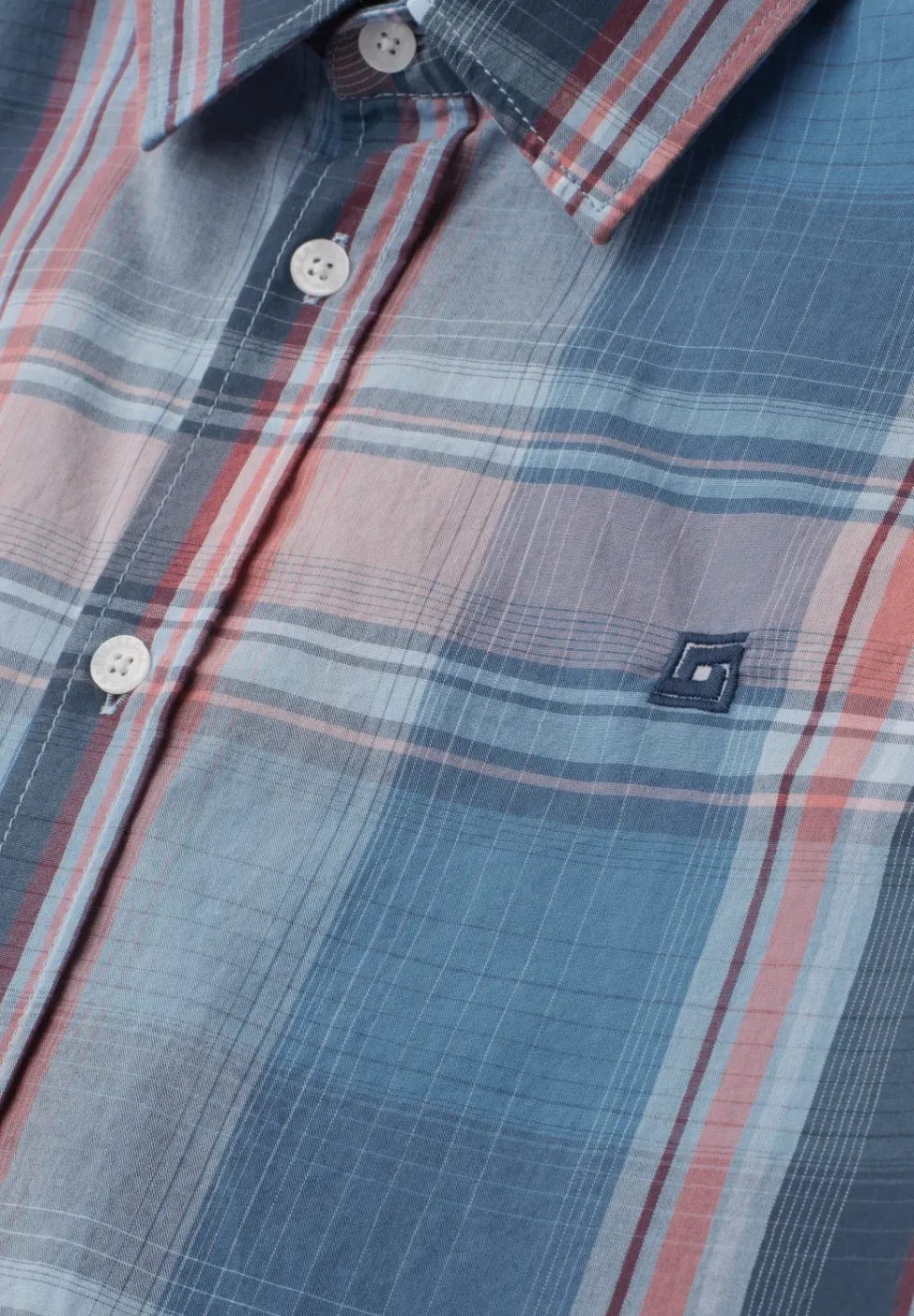 Shirt met korte mouwen en geruit patroon