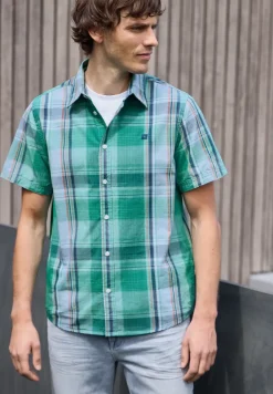 Shirt met korte mouwen en geruit patroon