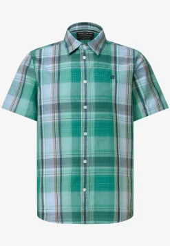 Shirt met korte mouwen en geruit patroon