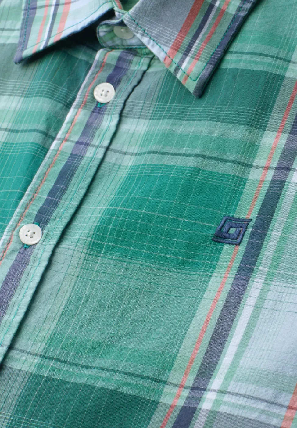 Shirt met korte mouwen en geruit patroon