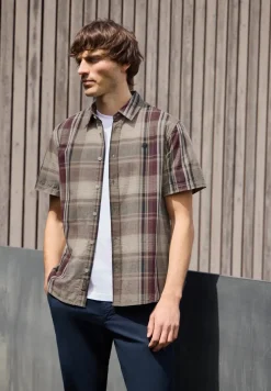 Shirt met korte mouwen en geruit patroon