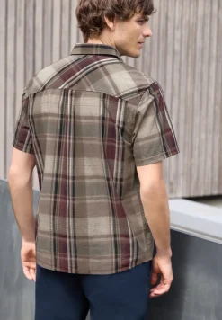 Shirt met korte mouwen en geruit patroon