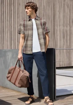 Shirt met korte mouwen en geruit patroon