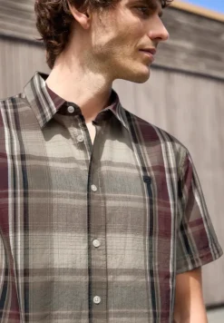 Shirt met korte mouwen en geruit patroon