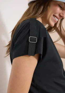Shirt met korte mouwen en gespdetail